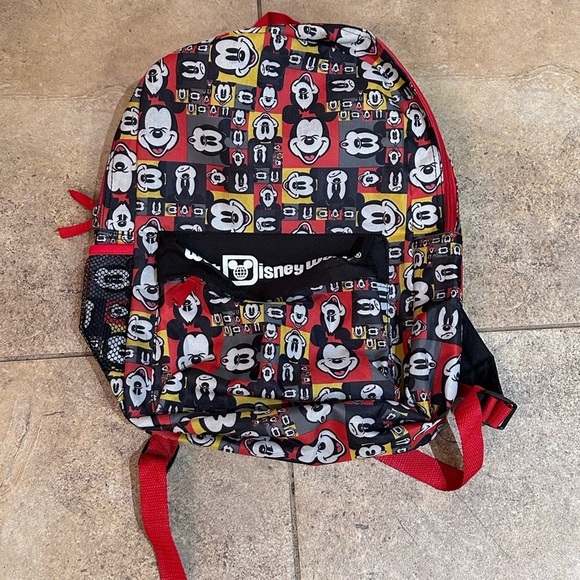 Disney Other - Walt Disney World Theme Parks Authentic Backpack Mickey Mouse Pop Art Faces